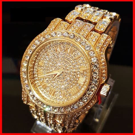 mens fake bling watches|hip watches for men.